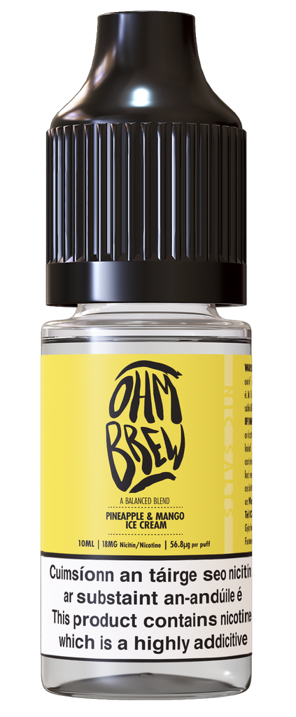 Ohm Brew Balanced Blends - Pineapple & Mango Ice Cream (Nic Salts)