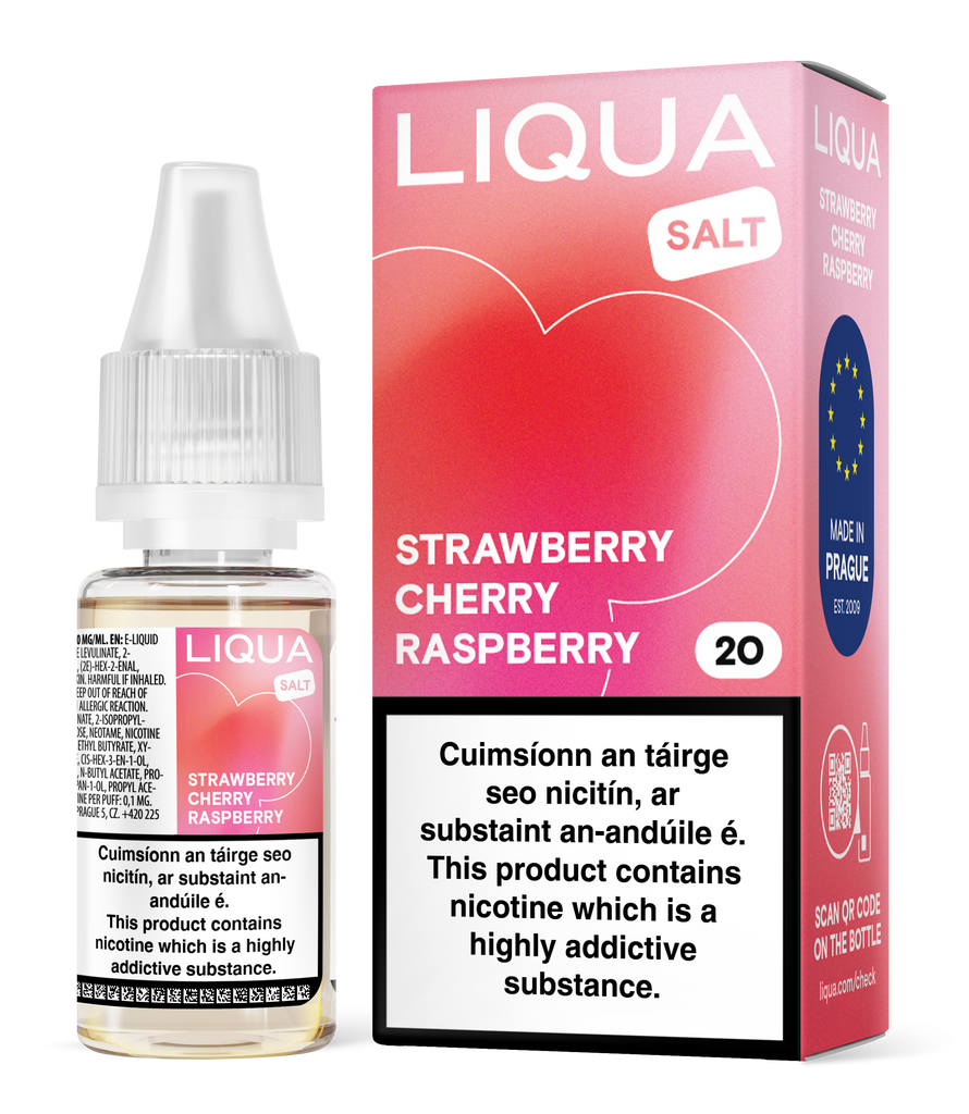 Liqua Salt - Strawberry Cherry Raspberry 10ml 20mg